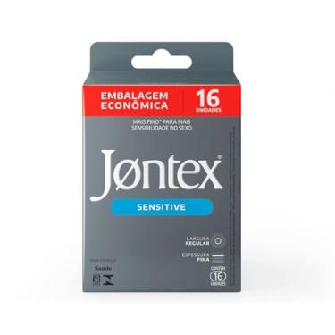 Imagem de Preservativo Lubrificado Jontex Sensitive 16 unidades, Transparente