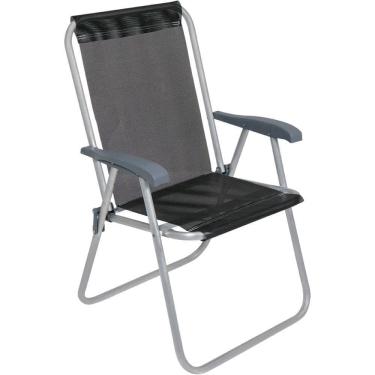 Imagem de Cadeira Praia Relax Comfort Alumínio Preta Bel