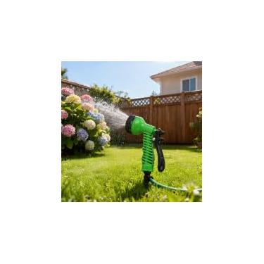 Imagem de Pulverizador de bocal de mangueira de jardim ajustável de alta pressão multi-padrão pistola de água aderência confortável para lavagem de carro, jardinagem, cuidados com o gramado, verde