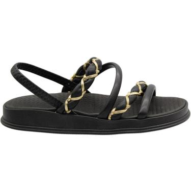 Imagem de Sandália Papete Moleca Elas Napa Tiras Conforto Feminina