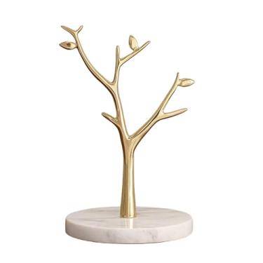 Imagem de Organizador de árvore de joias para colares e brincos, suporte de árvore, exibição de joias, torre, árvore, ótimo presente para mulheres (cinza: B) (B)