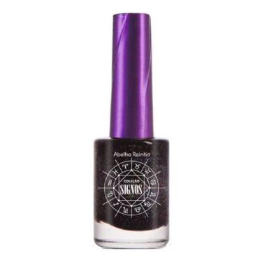Imagem de Esmalte Coleção Signo Escorpião Preto Glitter Abelha Rainha
