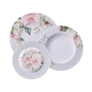 Imagem de Jogo de Pratos Tramontina Ornatta em Porcelana Decorada 12 Peças