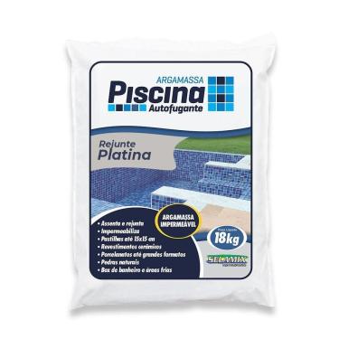 Imagem de Rejunte Piscina Impermeável Cor Platina 18kg
