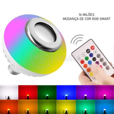 Imagem de Lâmpada Led 12W E27 Rgb Colorida Com Caixa De Som