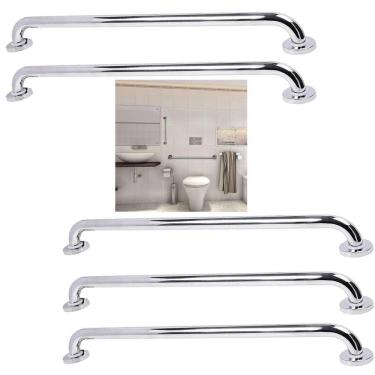 Imagem de Alça Apoio 60cm Inox Barra Suporte Anti Queda Kit 5 Uni Idoso Criança Cadeirante Pcd Banheiro Escada Box Casa Corrimao
