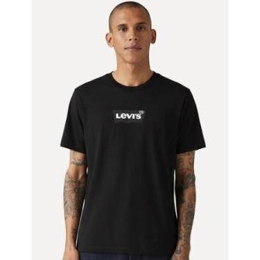 Imagem de Camiseta Levis Masculina Logo Pequeno Batwing Classic Preta-Masculino