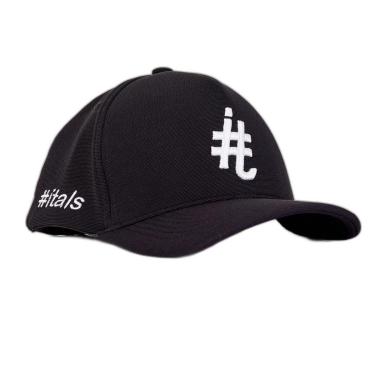 Imagem de Boné itals Preto Brasão Branco Fechado-Unissex