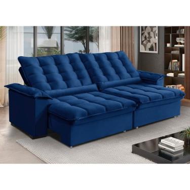 Imagem de Sofa 4 Lugares Retratil Reclinavel 270cm Veludo Bogota