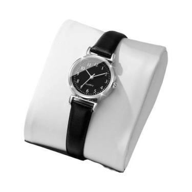 Imagem de Relógio De Pulso Feminino Com Mostrador Pequeno E Pulseira De Couro, R