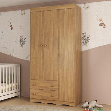 Imagem de Guarda-roupa Infantil 92cm 3 Portas e 2 Gavetas Realeza Multimóveis MP