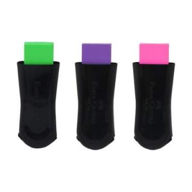 Imagem de Apontador com Depósito e Borracha Faber-Castell Black Neon