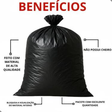 Imagem de Saco de Lixo Preto 20L Reforçado C/20 Unidades 40x50 - JN SHOP