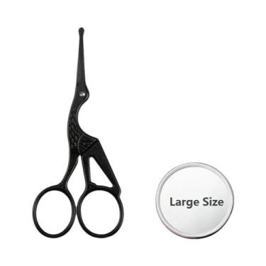 Imagem de Tesoura Profissional De Aço Inoxidável Para Aparar Pelos Faciais, Bigo