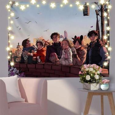 Imagem de Tapeçaria para decoração de parede Detective Conan Anime 100x150cm - t