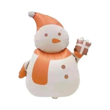 Imagem de Balão Grande De Natal Com Papai Noel E Rena Para Decoração De Festa De