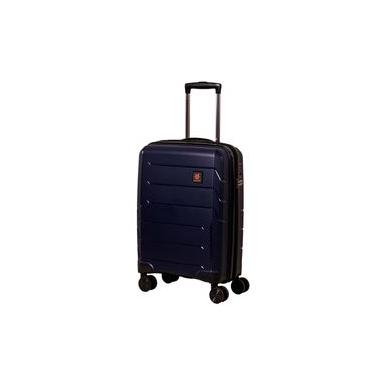 Imagem de Mala Pequena de Bordo Navegat Expansível Azul Jeans Rodas Duplas Cadeado TSA Polipropileno