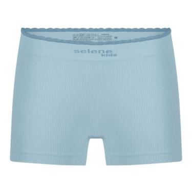 Imagem de Calcinha Boxer Juvenil Sem Costura Selene, G, Azul piscina