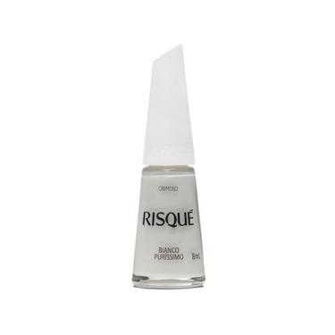 Imagem de Esmalte Risqué Branco Cremoso Bianco Puríssimo 8ml, Branco, 8ml