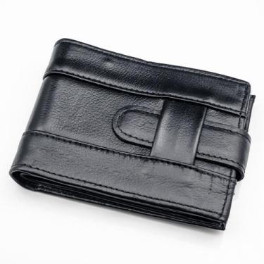 Imagem de Carteira kyore fecho cinto couro legitimo, Preto