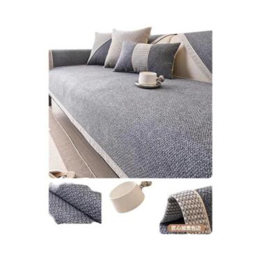 Imagem de Capa De Almofada De Sofá Em Algodão E Linho Universal Antiderrapante P