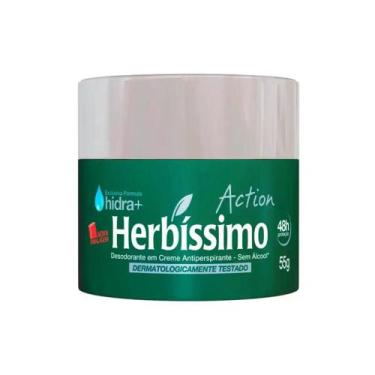 Imagem de Desodorante Creme Herbíssimo Action 55g: Proteção 48h Contra Transpira