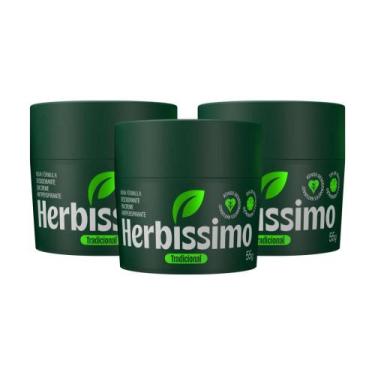 Imagem de Kit 3 Desodorante Em Creme Antitranspirante Herbíssimo Tradicional 55g