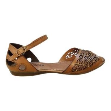 Imagem de Sandalia Feminino New Born Ultraconforto Casual Couro Antiderrapante Fivela 6565 Marrom...