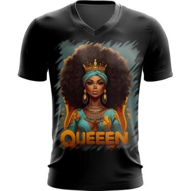 Imagem de Camiseta Gola V Rainha Africana Queen Afric 11, INF 16