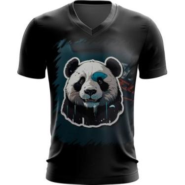 Imagem de Camiseta Gola V Panda Com Roupa Estilosa 5 - Kasubeck Store®, M