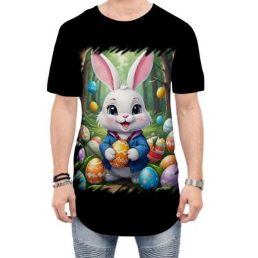 Imagem de Camiseta Longline Coelhinho da Páscoa Traço Infantil 5 - Kasubeck Stor