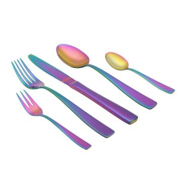 Imagem de Faqueiro de Aço Inox Pisa Rainbow 30 Peças Wolff