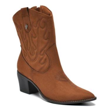 Imagem de Bota Texana Feminina Via Marte 054-014-01, Marrom, 36