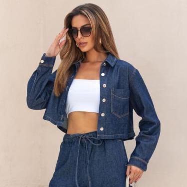 Imagem de Jaqueta Jeans Cropped Feminina Revanche Melitene, M