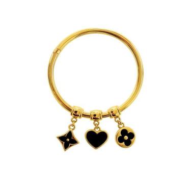 Imagem de Bracelete Trevo Pingentes - Banhado em Ouro 18k - Tri Gata Semijoias