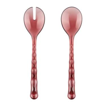 Imagem de Talheres de salada guzzini em acrílico vanity terra 27,5cm mauve 12960