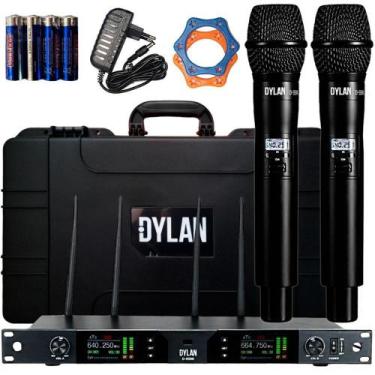 Imagem de Microfone Sem Fio Dylan D9500 Duplo UHF Digital Dinâmico Cardioide Pro