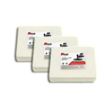 Imagem de Esponja Fibra Branca Limpeza Kit 3 - BETTANIN