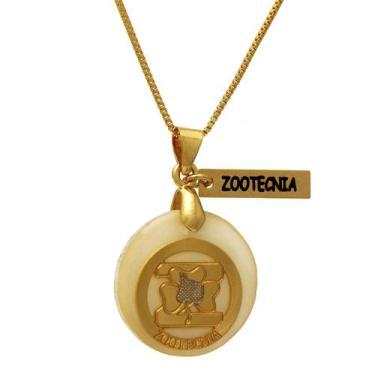 Imagem de Colar de Profissão Zootecnia Zootecnista Folheado a Ouro 18K Softjoias