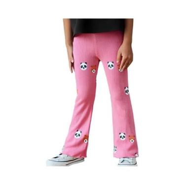 Imagem de Leggings De Algodão Com Desenho De Panda Para Meninas, Calças Infantis