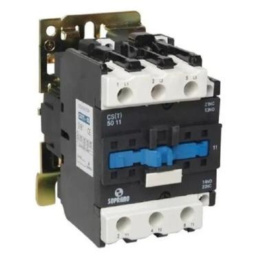 Imagem de Kit 2 Contatores Soprano 50A 220V Trifásico Uso Profissional Industria