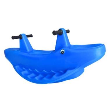 Imagem de Gangorra Jacaré Azul Infantil 2 Lugares - Multiplastic