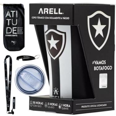 Imagem de Copo Térmico Arell Tulip Pint Oficial do Botafogo Inox 473ml - Kit MOL