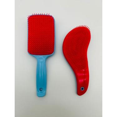 Imagem de Kit Escova Desembaraçante com 2 Peças  Praticidade, Conforto - JAC PAC
