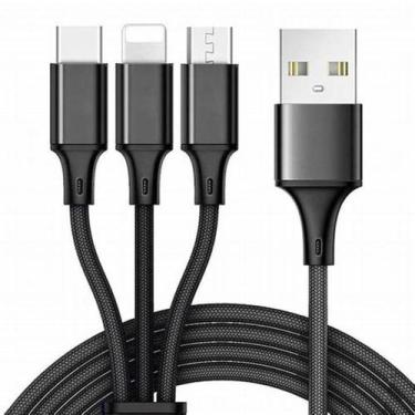 Imagem de cabo USB 3 em 1 - CHARGE