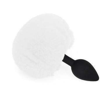Imagem de Plug Anal Grande em Silicone com Pompom de Coelho - 15 cm - no-brand, 