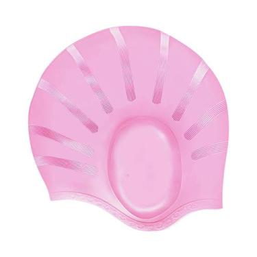 Imagem de Touca De Natação De Silicone Durável Para Adultos E Adolescentes Com B