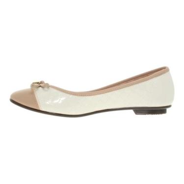 Imagem de Sapatilha moleca feminina bico redondo casual 5027.1407 off white, Off