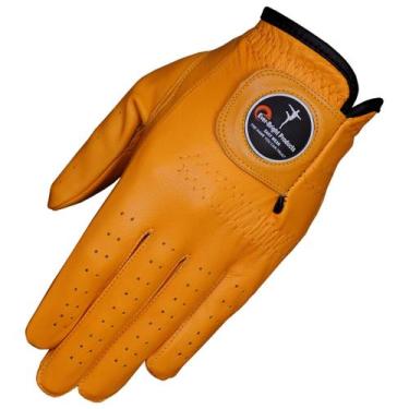 Imagem de Luva de golfe masculina OptiColor em couro premium laranja M/G - Marca