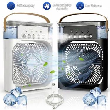 Imagem de Ventilador Umidificador Portátil Refrigeração De Ar Led Reservatório D